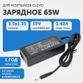 Зарядное устройство (блок питания/зарядка) для ноутбука Clevo 19В, 3.42А, 65Вт, 3.5x1.35мм