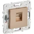 Розетка компьютерная IEK / ИЭК SKANDY SK-K01Sa RJ45 кат.5E, цвет песочный / электроустановочное оборудование
