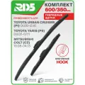 600 350 мм. Крепление Hook. Комплект гибридных щеток стеклоочистителя RD5 дворники на Toyota Urban Cruiser; Тойота Урбан Крузер; Toyota Yaris; Тойота Ярис; Mitsubishi Colt; Митсубиши Кольт;