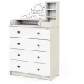 Пеленальный комод Атон Мебель Сириус Alf трансформер бодега светлая-белые фасады