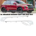 Стайлинг автомобиля для Mitsubishi ASX RVR 2020-2022, хромированная полоса, накладка на передний бампер, противотуманная фара, формирователь, автомобильные аксессуары из АБС-пластика, pair upper