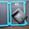 Комплект повербанк power bank 100w Вт 20000мАч + солнечная панель батарея TypeC 45Вт для ноутбуков Macbook Air Pro