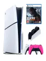 PS5 (ПС5) Игровая приставка Sony PlayStation 5 Slim disc + 2-й геймпад(розовый) + зарядное+ игра The Last Of Us Part II REMASTERED