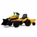 Электромобиль RiverToys T333TT, трактор с прицепом, желтый, для детей от 1 года до 5 лет