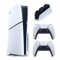 Игровая приставка Sony PlayStation 5 Slim с дисководом + 2й белый геймпад и зарядная станция