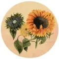 Тарелка настенная 27 см, декор Подсолнух