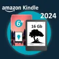 Электронная книга Amazon Kindle 11, 6, 16Gb, 2024, Wi-Fi, подсветка, Special Offer, чёрная, с обложкой ReaderONE