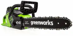 Цепная пила аккумуляторная GreenWorks GD40CS15K4, 40V, 35 см, бесщеточная, до 1,5 КВТ, с АКБ 6АЧ и ЗУ