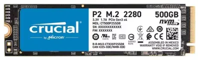 Твердотельный накопитель Crucial P2 500GB QLC / 2300/940Mbs / CT500P2SSD8