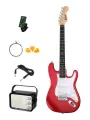 BST-KIT-RD Электрогитара с комбоусилителем и аксессуарами, красная, Belcat