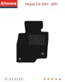 Ворсовый коврик для Mazda 3 3 (BM) 2013 - 2019, черный, 1шт, водительский, Стандарт / Мазда