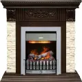 Dimplex Каминокомплект Luxemburg (каменный) - Сланец/Темный дуб с очагом Danville Chrome FB2
