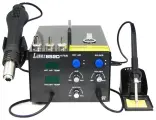Паяльная станция LUKEY 852D+ FAN цифровая 750 Вт, турбинный фен, керамический нагреватель