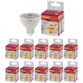 Лампа Osram LED Star MR16 300лм, 4Вт, 3000К, теплый белый свет, Софит, GU5.3, светодиодная, 10 шт