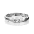 Кольцо PLATINA, белое золото, 585 проба, бриллиант, размер 14.5