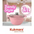 Кастрюля 3 л KUKMARA Trendy style (rose), к31tsr, алюминий, розовый