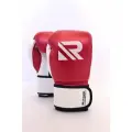 Перчатки боксерские Rage fight gear красно-белый кож/зам - Rage - Красный - 14 oz