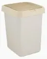 Контейнер для мусора SVIP Push to Open SV4143КФ с крышкой, 25 л, бежевый