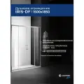 Душевое ограждение дверь в нишу SANTREK Iris- DF-1500-C 150*185 Прямое стекло Прозр 6мм, профиль Хром