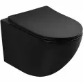 Унитаз ABBER Bequem AC1100TMB подвесной черный, безободковый, смыв торнадо