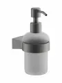 Диспенсер для мыла настенный с держателем BELZ B91227, оружейная сталь