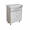 Тумба для ванной версаль белое дерево под раковину Элеганс-55