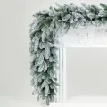 Хвойная гирлянда Афродита заснеженная 240 см, литая 100%