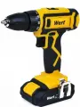 Дрель-шуруповерт аккумуляторная WERT CD 20-2TLi, 20 В (с 2 АКБ, ЗУ и кейсом)