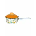 Ковш кухонный Appetite Floral kitchen с крышкой, эмалированный, 1 л