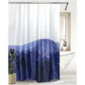 Штора занавескадля ванной Bath Plus 180x200 см тканевая с утяжелительной цепочкой Blue blotchс кольцами