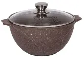 Казан Мечта Гранит Brown 54806, коричневый гранит, крышка стекло