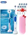 Зубная щетка Oral-B Vitality D12, синие сапфиры, 9 насадок