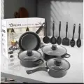 Набор посуды, сковорода и кастрюли с антипригарным покрытием, 13 предметов.