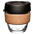 Кружка для чая и кофе с собой стеклянная Keep Cup Brew Cork S 227 мл Black с крышкой