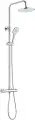 Душевая стойка Olive'S Termo 34291TM с тропическим душем, со смесителем, латунная, без излива, хром, с лейкой с девиатором