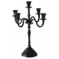Канделябр Витто на 5 свечей, чёрный, металл, 40 см, Boltze