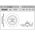 ДДиск тормозной задний Sangsin Brake SD4425 для а/м MAZDA CX-5