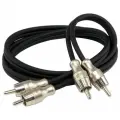 RCA кабель 1 метр, 2 канала, бескислородная медь (OFC), двойной экран, AurA RCA-B210MKII