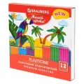 16 шт, Пластилин классический BRAUBERG магия цвета NEW, 12 цветов, 240 г, стек, высшее качество, 106426