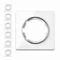Комплект. Рамка OneKeyElectro стеклянная одинарная, цвет белый (7 шт.)
