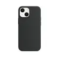 Чехол силиконовый Магсейф для iPhone 13 Midnight с анимацией NFC, Silicone case Магсейф для айфон 13 - Чёрный