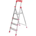 Стремянка 1 секция, 4 ступени, сталь, 1.17 м, 150 кг, с широкой ступенью, 0.84 м до платформы, Nika,