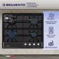 Варочная панель газовая DELVENTO V60V40B088 / 60см / черный / эмалированная сталь / эко чугун / 3 года гарантии