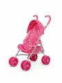 Коляска для кукол трость металлическая, складная, цвет Звезды на розовом, Melobo