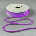 Неоновая светодиодная лента PJ Neon 7м, 6х12мм, 12в, IP 67, гибкий неон, фиолетовый, шаг реза 1см