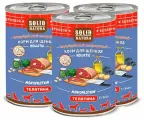 Влажный корм для щенков Телятина Solid Natura Holistic, упаковка 3 шт х 340 г