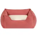Лежанка антикоготь со съемным чехлом для щенка, собаки и кошки Casper Candy из микровелюра розовая 75*60*20 см