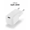 Сетевое зарядное устройство uBear Pulse USB-C GaN 25 Вт с поддержкой протоколов быстрой зарядки