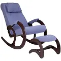 Кресло-качалка с банкеткой AVK Блюз Лаванда, античный дуб, 100х60х90, велюр