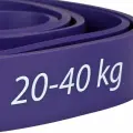 ITEX SPORT резинка для подтягивания на турнике, эспандер ленточный фиолетовый (сопротивление 20-40 кг)